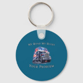 Trucker American Flag Truck Driver  Sleutelhanger (Voorkant)