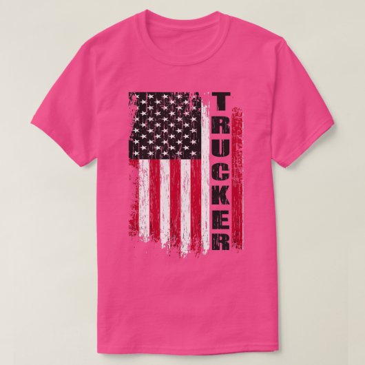 Trucker American Flag Trucker Trucker T-shirt (Design voorkant)