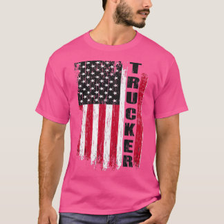 Trucker American Flag Trucker Trucker T-shirt