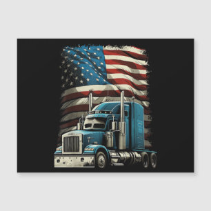 Trucker Amerikaanse vlag voor patriottische vracht