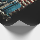 Trucker Amerikaanse vlag voor patriottische vracht Cadeaupapier (Hoek)