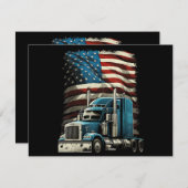 Trucker Amerikaanse vlag voor patriottische vracht Informatiekaartje (Voorkant / Achterkant)