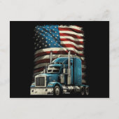 Trucker Amerikaanse vlag voor patriottische vracht Informatiekaartje (Achterkant)