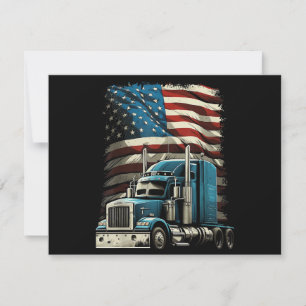 Trucker Amerikaanse vlag voor patriottische vracht Kaart