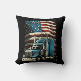 Trucker Amerikaanse vlag voor patriottische vracht Kussen