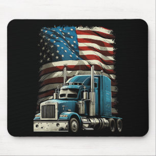 Trucker Amerikaanse vlag voor patriottische vracht Muismat