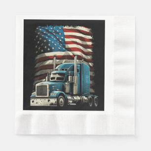 Trucker Amerikaanse vlag voor patriottische vracht Servet