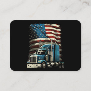 Trucker Amerikaanse vlag voor patriottische vracht Visitekaartje