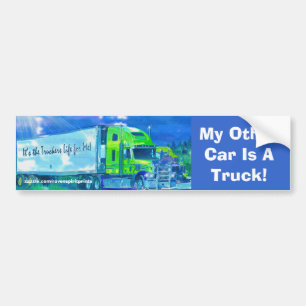 Trucker Big Rig Design voor vrachtwagenliefhebbers Bumpersticker