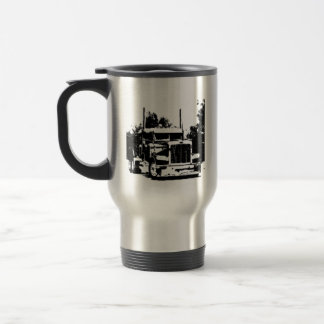 Trucker Black Silhouette Coffee Mok