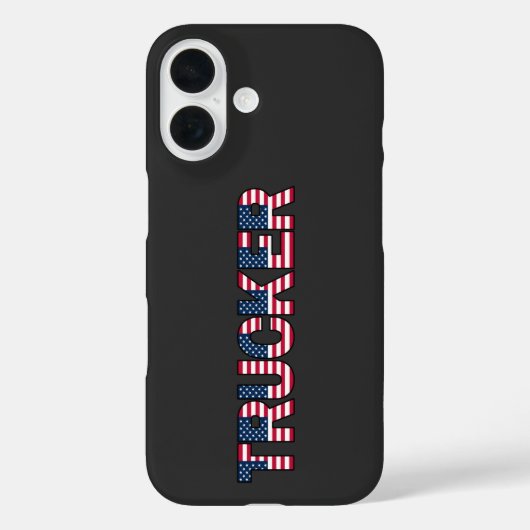 Trucker Brieven Amerikaanse Vlag Patriottische Roa Case-Mate iPhone Case (Achterkant)