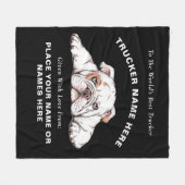 Trucker Bull Dog Gift Blanket (persoonlijke cadeau Fleece Deken (Voorkant (Horizontaal))