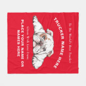 Trucker Bull Dog Gift Blanket (persoonlijke cadeau Fleece Deken (Voorkant (Horizontaal))