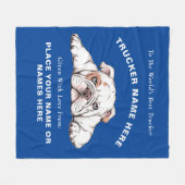 Trucker Bull Dog Gift Blanket (persoonlijke cadeau Fleece Deken (Voorkant (Horizontaal))