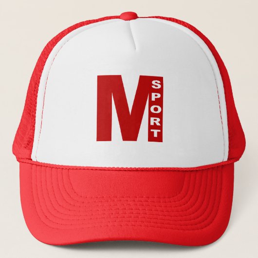   Trucker Cap  White/Red  MILANO  SPORT (Voorkant)