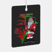 Trucker Christmas - Deze Kerstman rijdt een vracht Metalen Ornament (Voorkant Rechts)