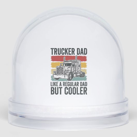 Trucker Dad Like a Regular Dad But Cooler Shirt_1 Sneeuwbol (Voorkant)
