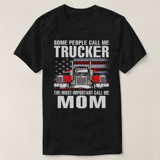 Trucker de belangrijkste vraag me de Amerikaanse v T-shirt (Design voorkant)