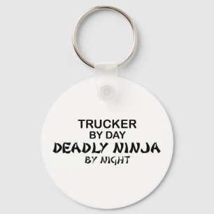 Trucker Deadly Ninja bij nacht Sleutelhanger