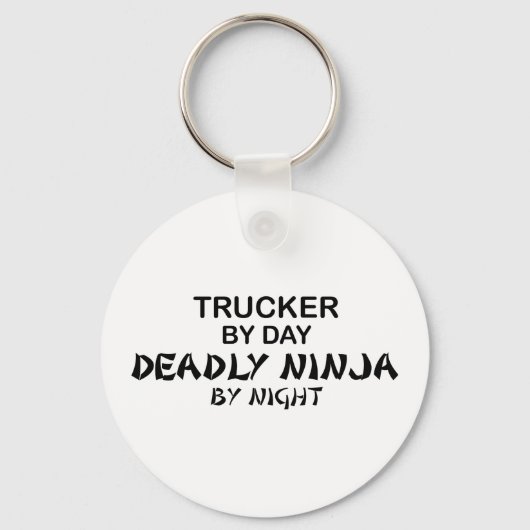 Trucker Deadly Ninja bij nacht Sleutelhanger (Voorkant)