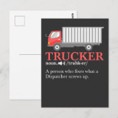 Trucker Definition Briefkaart (Voorkant / Achterkant)
