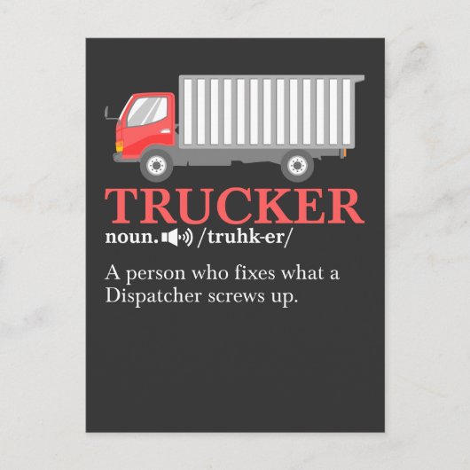 Trucker Definition Briefkaart (Voorkant)