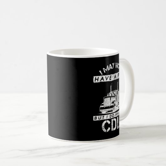 Trucker Diesel Heartbeat Semi-Trailer Truck Driver Koffiemok (Voorkant rechts)