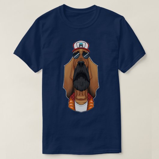 Trucker Dog I Truck Driver Bloodhound T-shirt (Design voorkant)