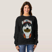 Trucker Dog I Truck Driver Husky Trui (Voorkant volledig)