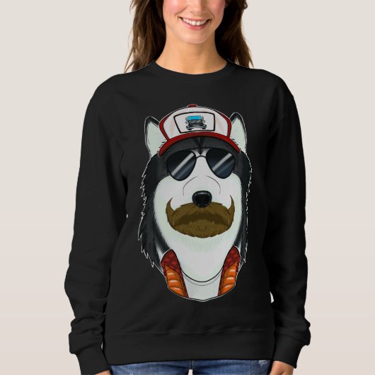 Trucker Dog I Truck Driver Husky Trui (Voorkant)