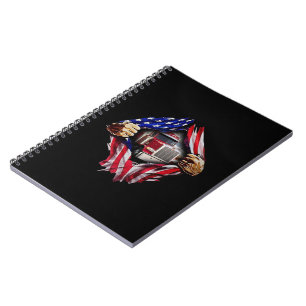 Trucker Driver American Flag Truck Notitieboek