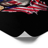Trucker Driver American Flag Truck Poster (Hoek)