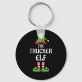Trucker Elf Family Matching Group Christmas  Sleutelhanger (Voorkant)