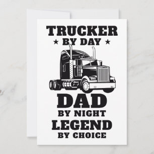 Trucker en papa - held op de weg en thuis kaart
