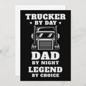 Trucker en papa - held op de weg en thuis kaart (Voorkant / Achterkant)