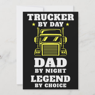 Trucker en papa - held op de weg en thuis kaart
