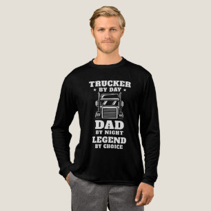 Trucker en papa - held op de weg en thuis Tri-Blend shirt