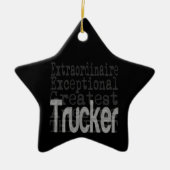 Trucker Extraordinaire Keramisch Ornament (Voorkant)
