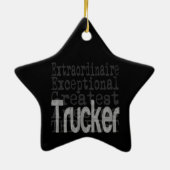 Trucker Extraordinaire Keramisch Ornament (Achterkant)