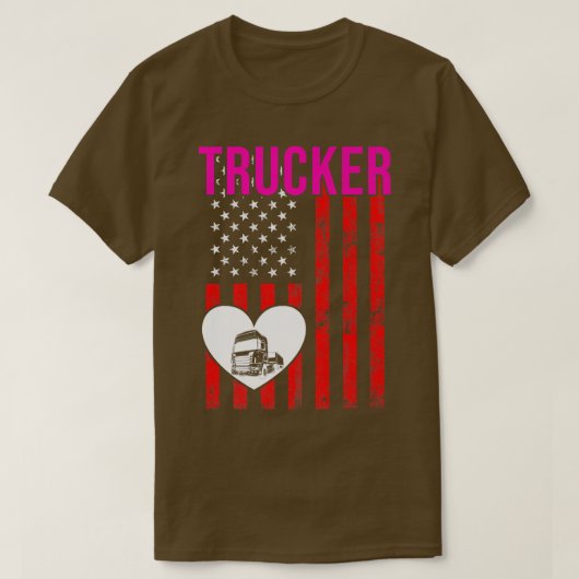 Trucker Funny Truck Driver2958 T-shirt (Design voorkant)