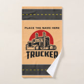 TRUCKER Gepersonaliseerde Gift en Gast Bad Handdoek (Handdoek)