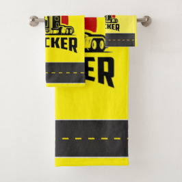 TRUCKER Gepersonaliseerde Gift en Gast Bad Handdoek