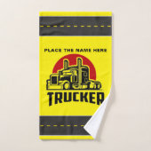 TRUCKER Gepersonaliseerde Gift en Gast Bad Handdoek (Handdoek)