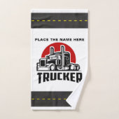 TRUCKER Gepersonaliseerde Gift en Gast Bad Handdoek (Handdoek)