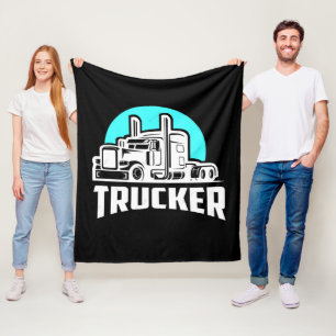 Trucker Geschenk Dekbed Fleece Deken
