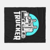 Trucker Geschenk Dekbed Fleece Deken (Voorkant (Horizontaal))