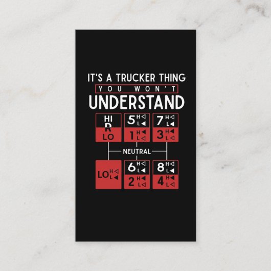 Trucker-Gezegde voor vrachtwagenchauffeur Visitekaartje (Voorkant)