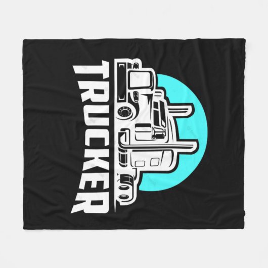 Trucker Gift Blanket Fleece Deken (Voorkant (Horizontaal))