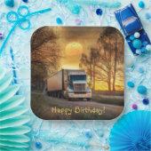 Trucker Happy Birthday Papieren Bordje (Feest)