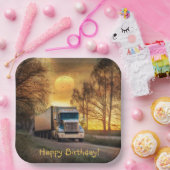 Trucker Happy Birthday Papieren Bordje (Feest)